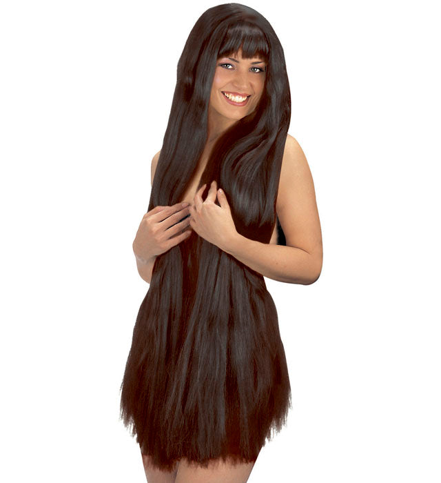 Supernatural Black Extra Long Wig 100 Cm - In Bag