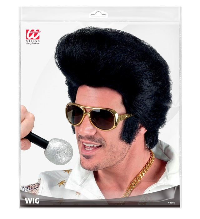 Black Rock'N'Roll King Wig In Polybag