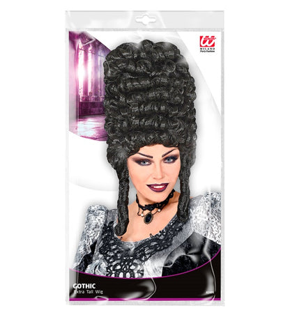 Black Extra Tall Gothic Wig In Polybag
