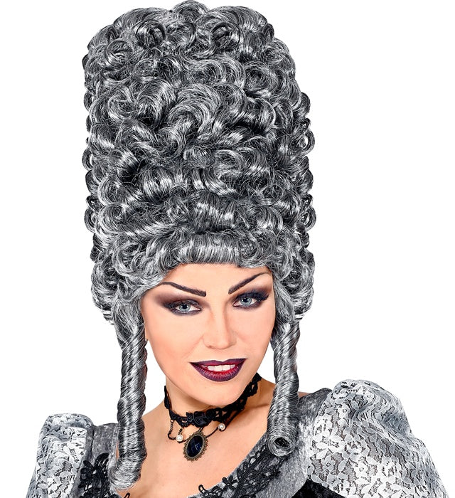 Grey Extra Tall Gothic Wig In Polybag