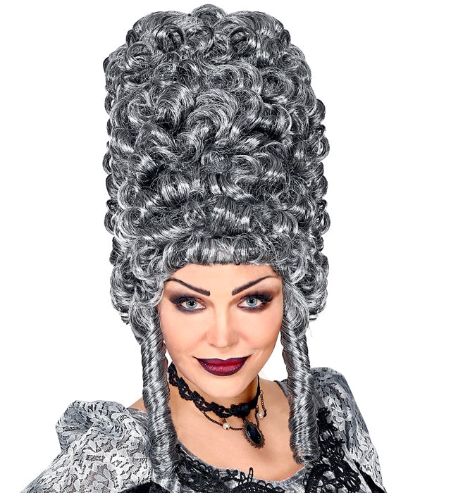 Grey Extra Tall Gothic Wig In Polybag