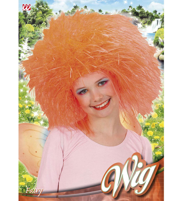 Fairy Wig Neon Orange - In Polybag