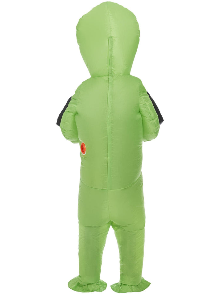 Inflatable Alien Abduction Costume Green All in One Self Inflating Fan