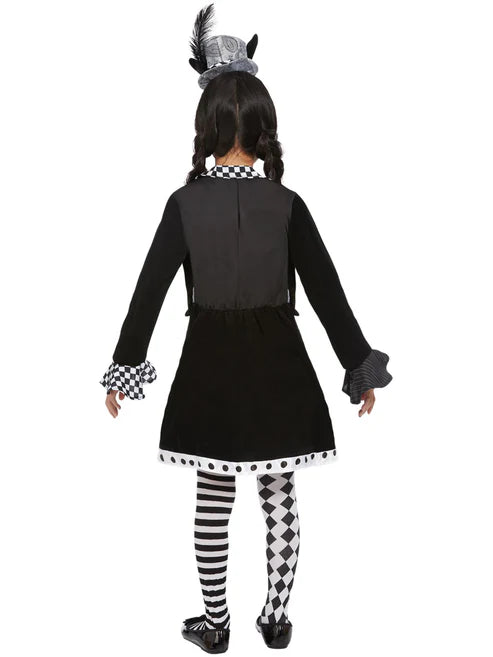 Dark Mad Hatter Costume Girls Wonderland Dress