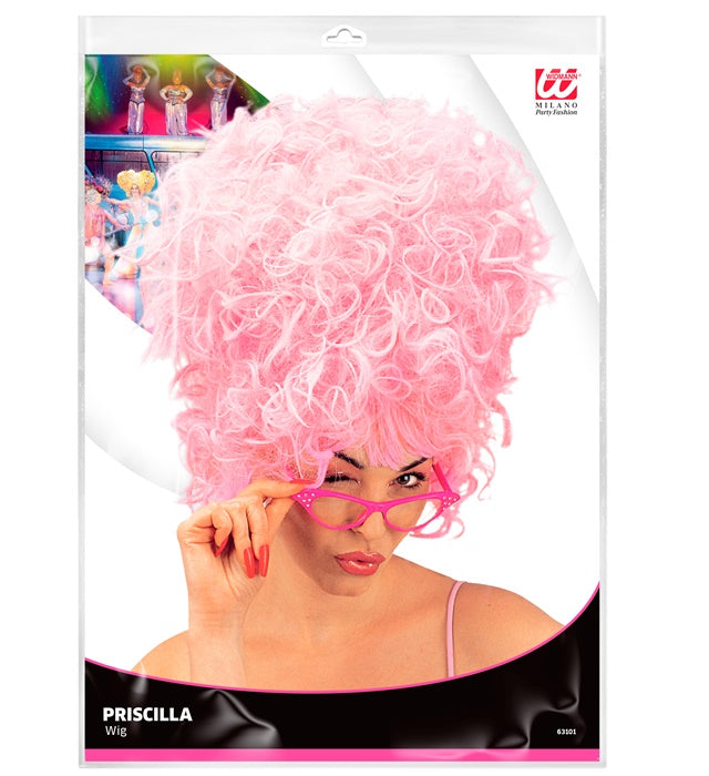 Pink Priscilla Wig In Polybag