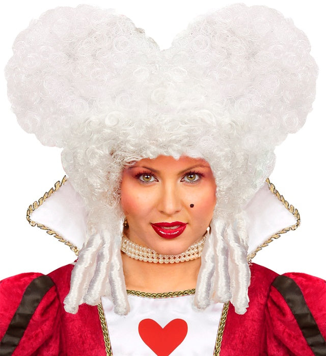 White Baroque Wig In Polybag