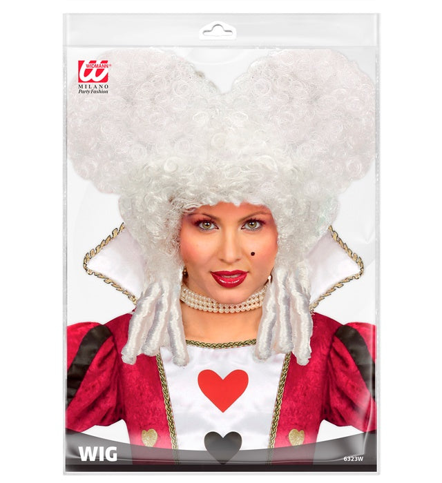 White Baroque Wig In Polybag