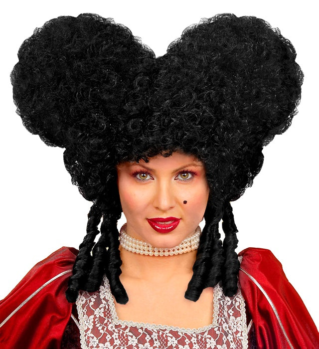 Black Baroque Wig In Polybag