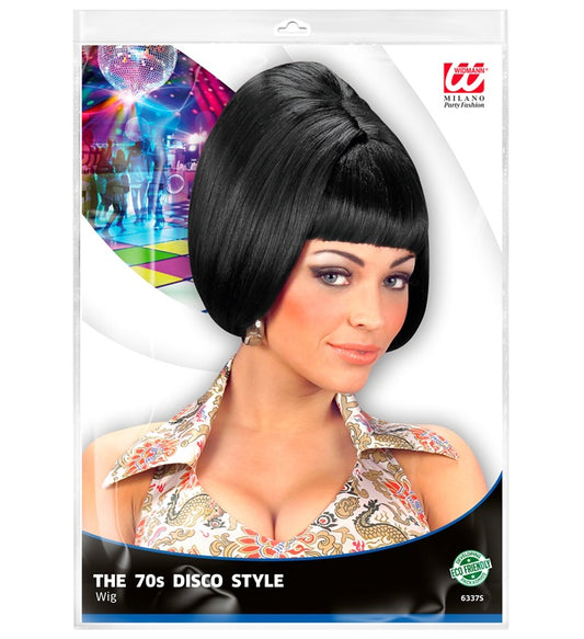 Black 60'S Party Girl Wig In Polybag