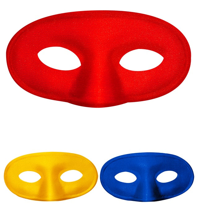 Masquerade Eyemask 3 Color Ass.:6 Red, 3 Blue, 3 Yellow