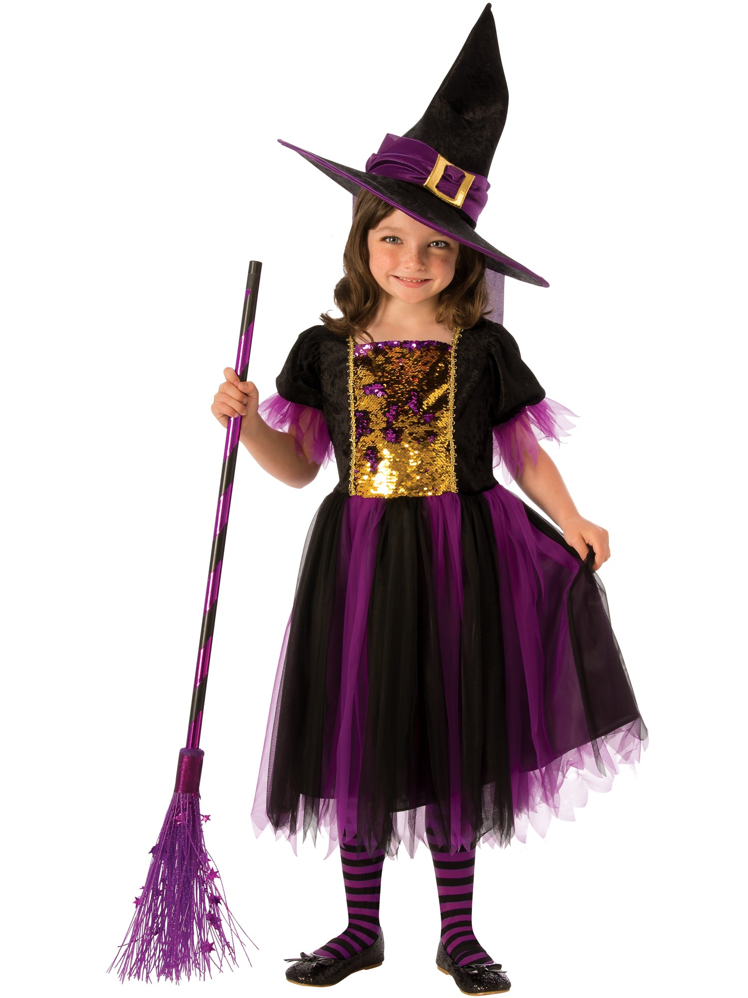 Magic Witch Black Dress and Hat for Girls 1