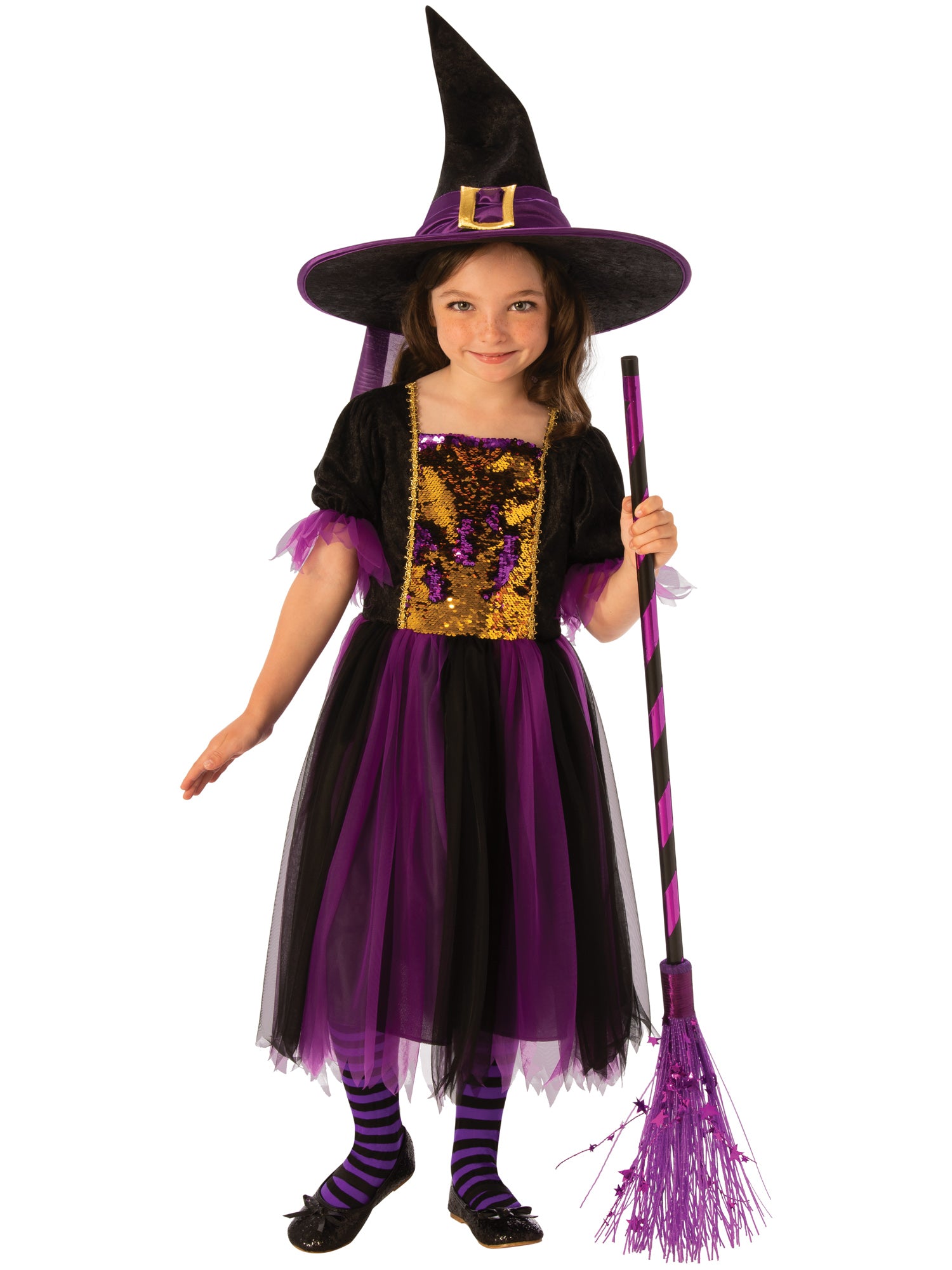 Magic Witch Black Dress and Hat for Girls 2