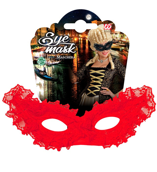 Lace Papillon Eyemask 3 Colors Ass.: Black, Red, White