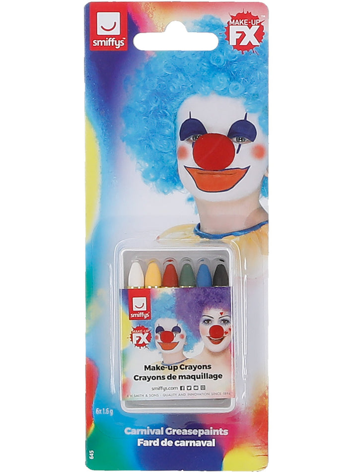 Carnival Greasepaint Crayons 6 Assorted Colours SFX Make Up 1