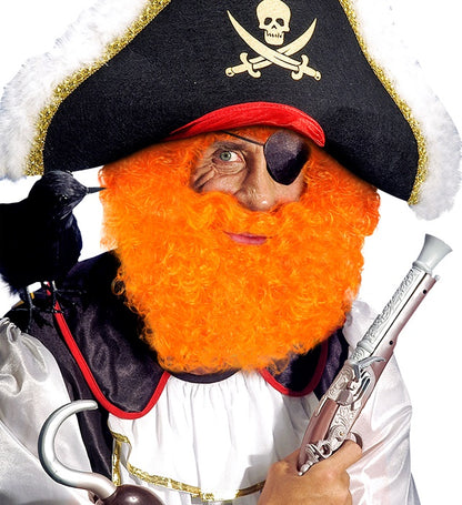Scots And Irish Curly Wig & Beard Orange - In Polybag