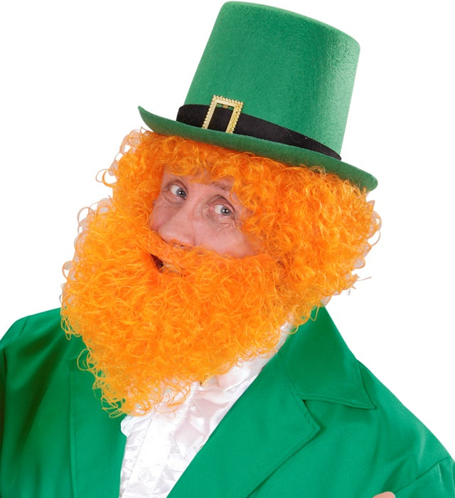 Scots And Irish Curly Wig & Beard Orange - In Polybag