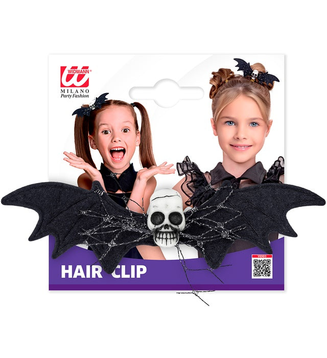 Hair Clip Bat Skull Child Size
