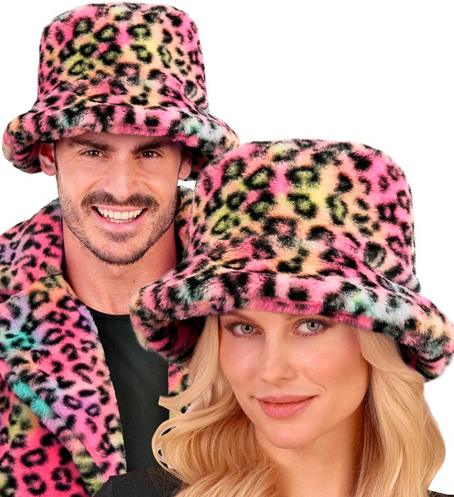 Bucket Hat Plush Animalier Multicolor