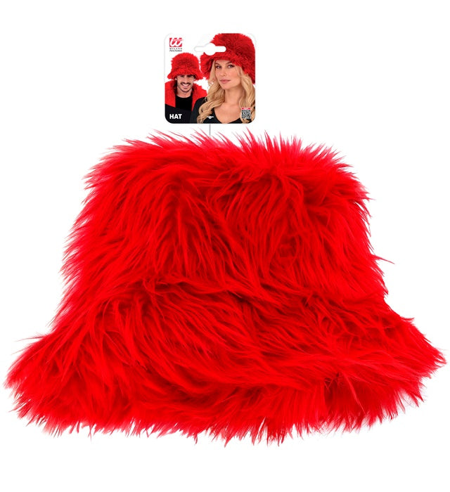 Bucket Hat Plush Red