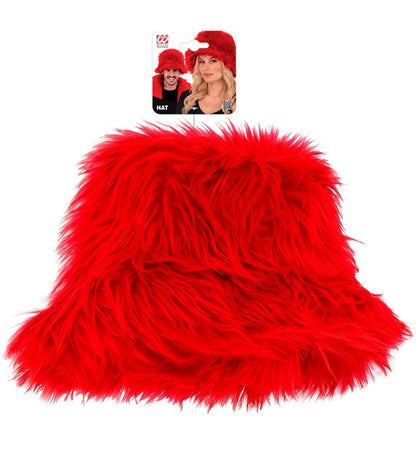 Bucket Hat Plush Red