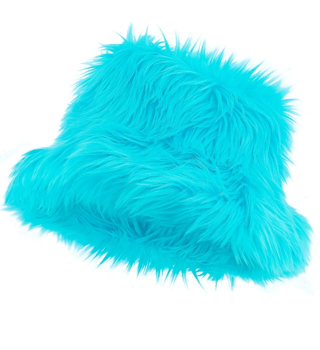 Bucket Hat Plush Turquoise