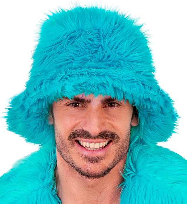 Bucket Hat Plush Turquoise