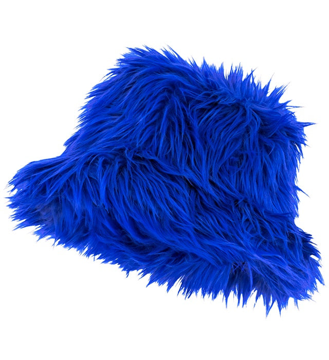 Bucket Hat Plush Royal Blue