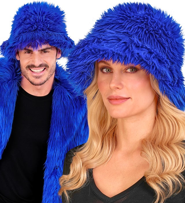 Bucket Hat Plush Royal Blue
