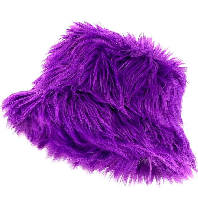 Bucket Hat Plush Purple