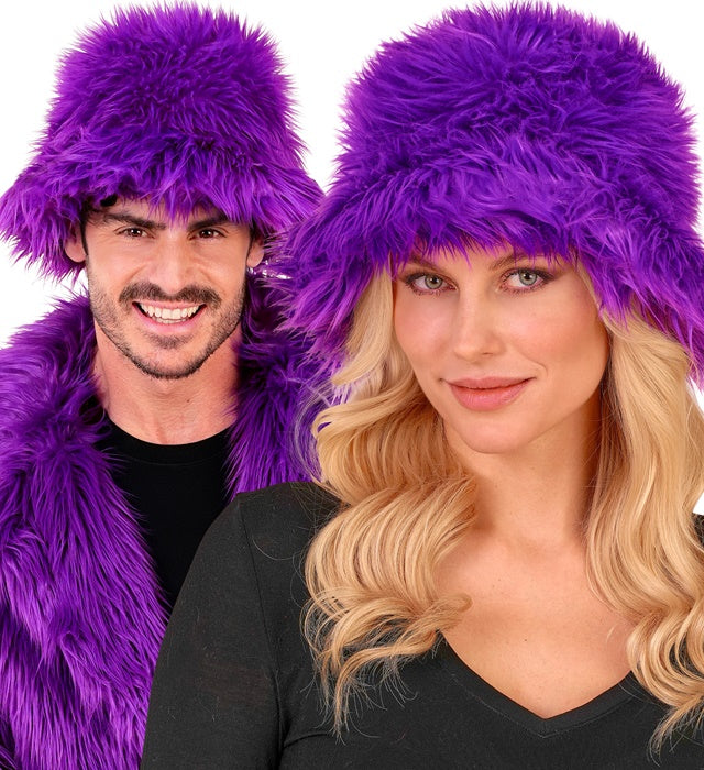 Bucket Hat Plush Purple