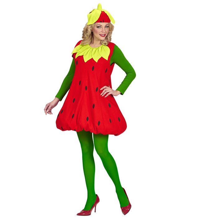 Strawberry  Dress, Headpiece 