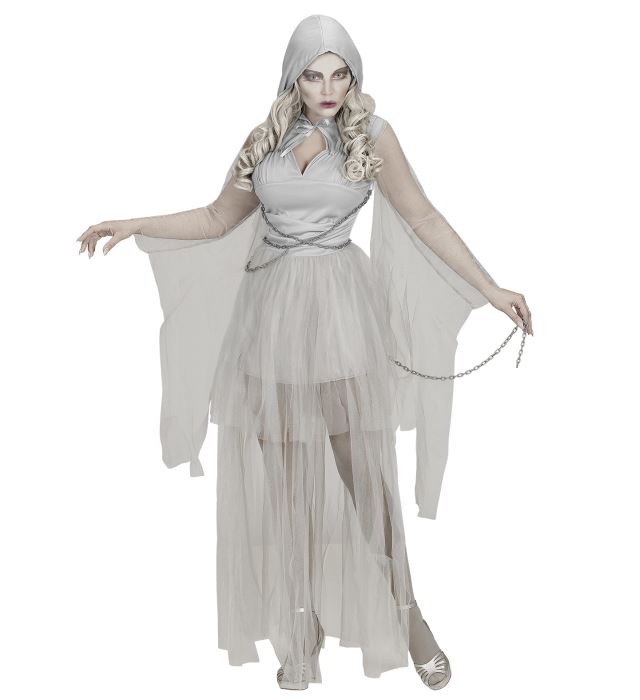 Chained Ghostly Spirit  Hooded Dress, Chains 