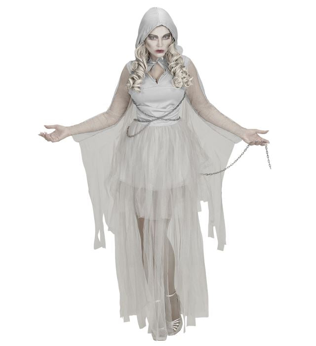 Chained Ghostly Spirit  Hooded Dress, Chains 