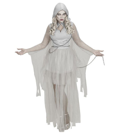Chained Ghostly Spirit  Hooded Dress, Chains 