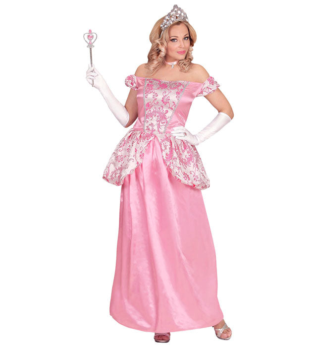 Charming Princess  Dress With Crinoline Underskirt, Gloves, Choker, Tiara 