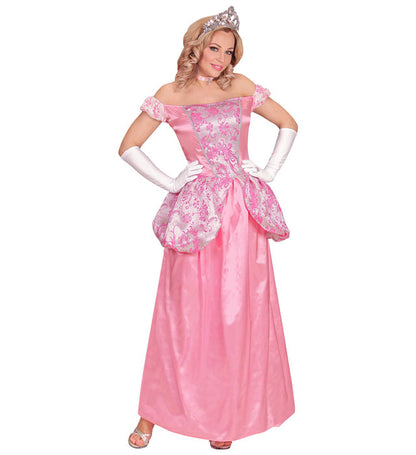 Charming Princess  Dress With Crinoline Underskirt, Gloves, Choker, Tiara 