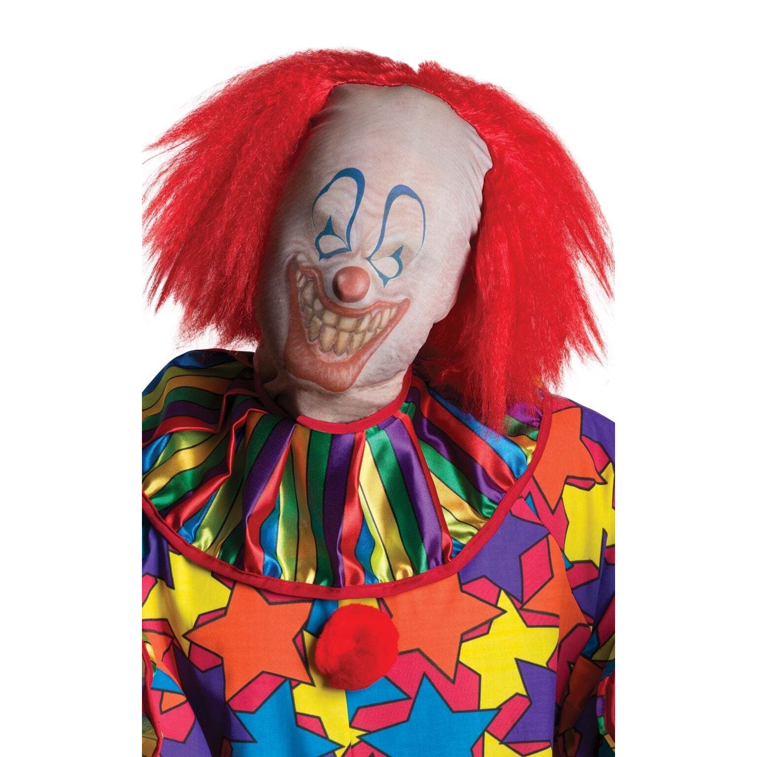 Scary Clown Mask With Wig 1