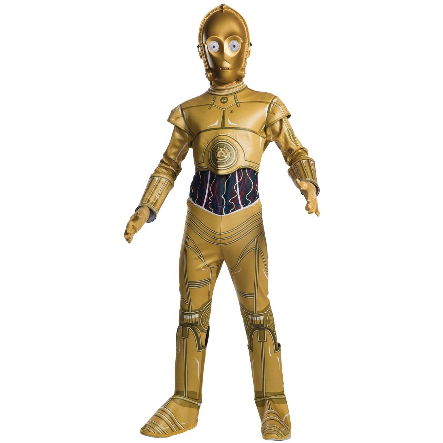 C3PO Costume Kids Star Wars Gold Protocol Droid 1