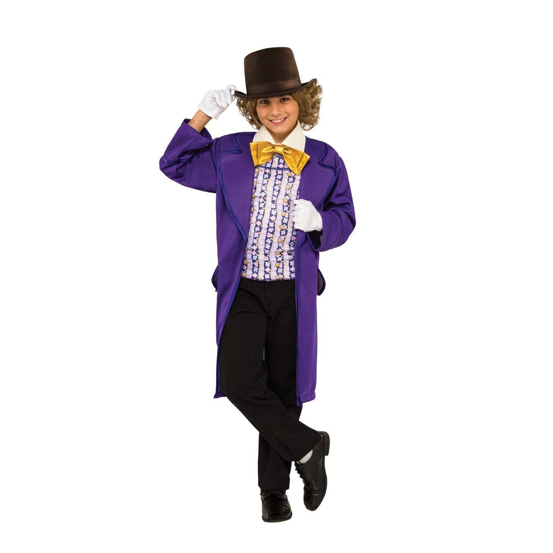Willy Wonka Boys Purple Costume with Hat 1