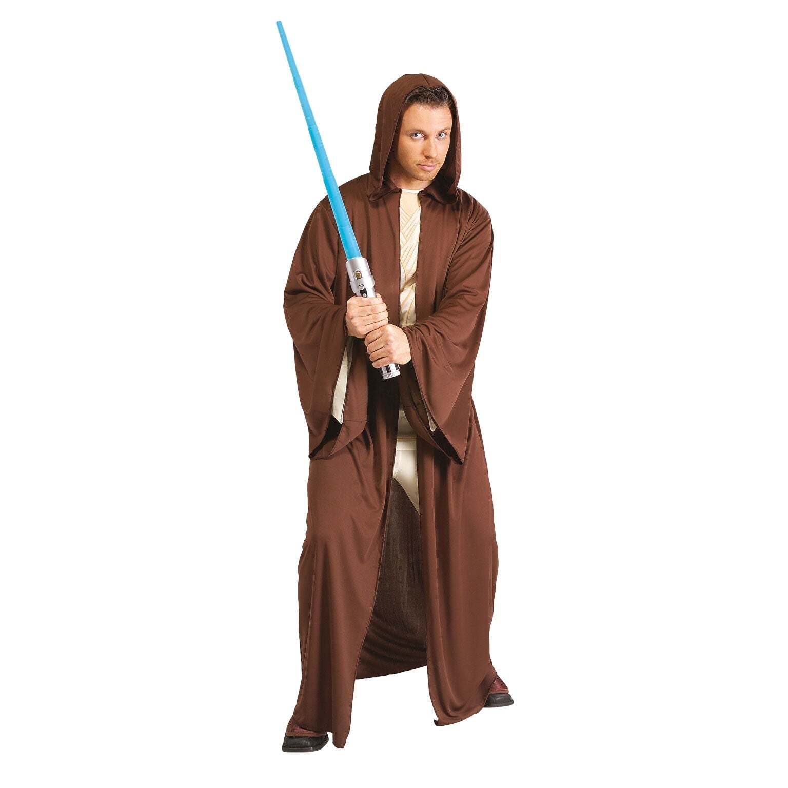 Hooded Jedi Robe Costume Brown Adult Obi Wan 1