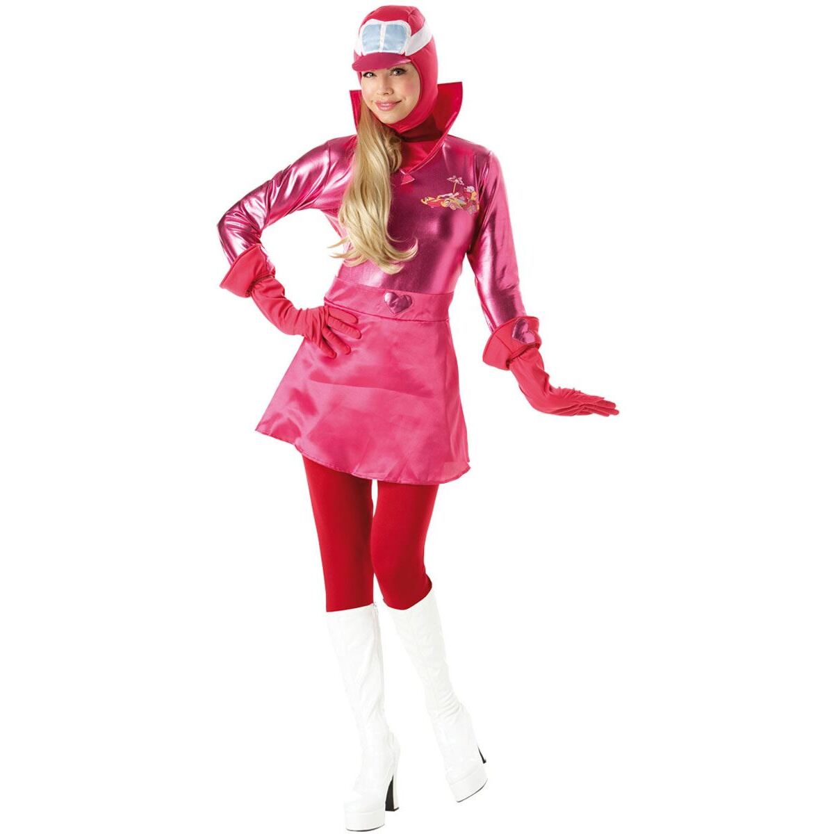 Penelope Pitstop Costume Ladies Pink Wacky Races Dress 1
