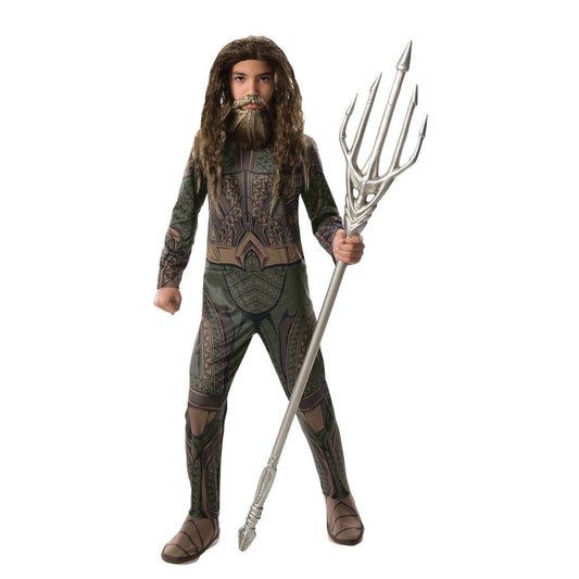 Aquaman Boys Costume Green Jumpsuit 1
