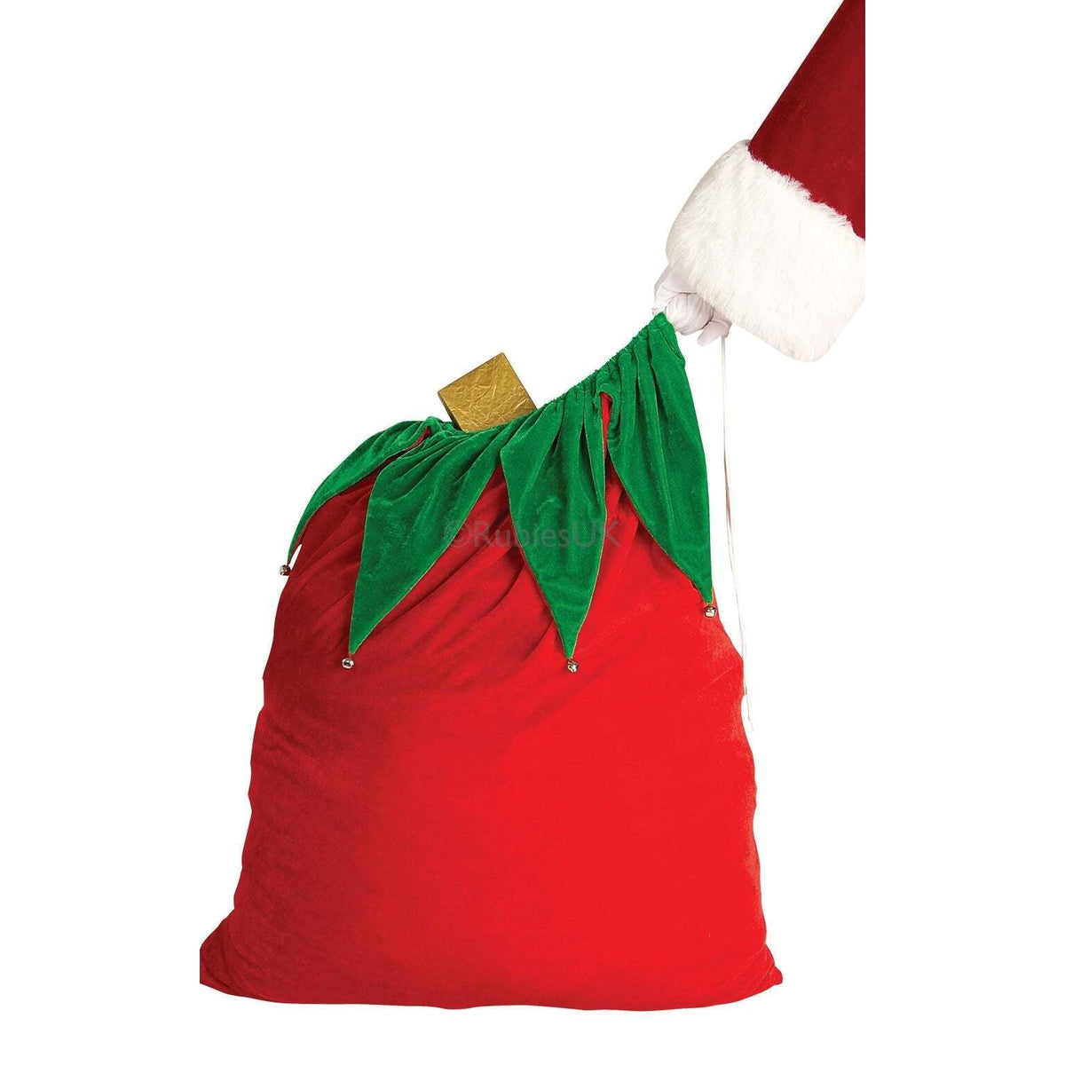 Velvet Santa Bag With Bel Costume 1