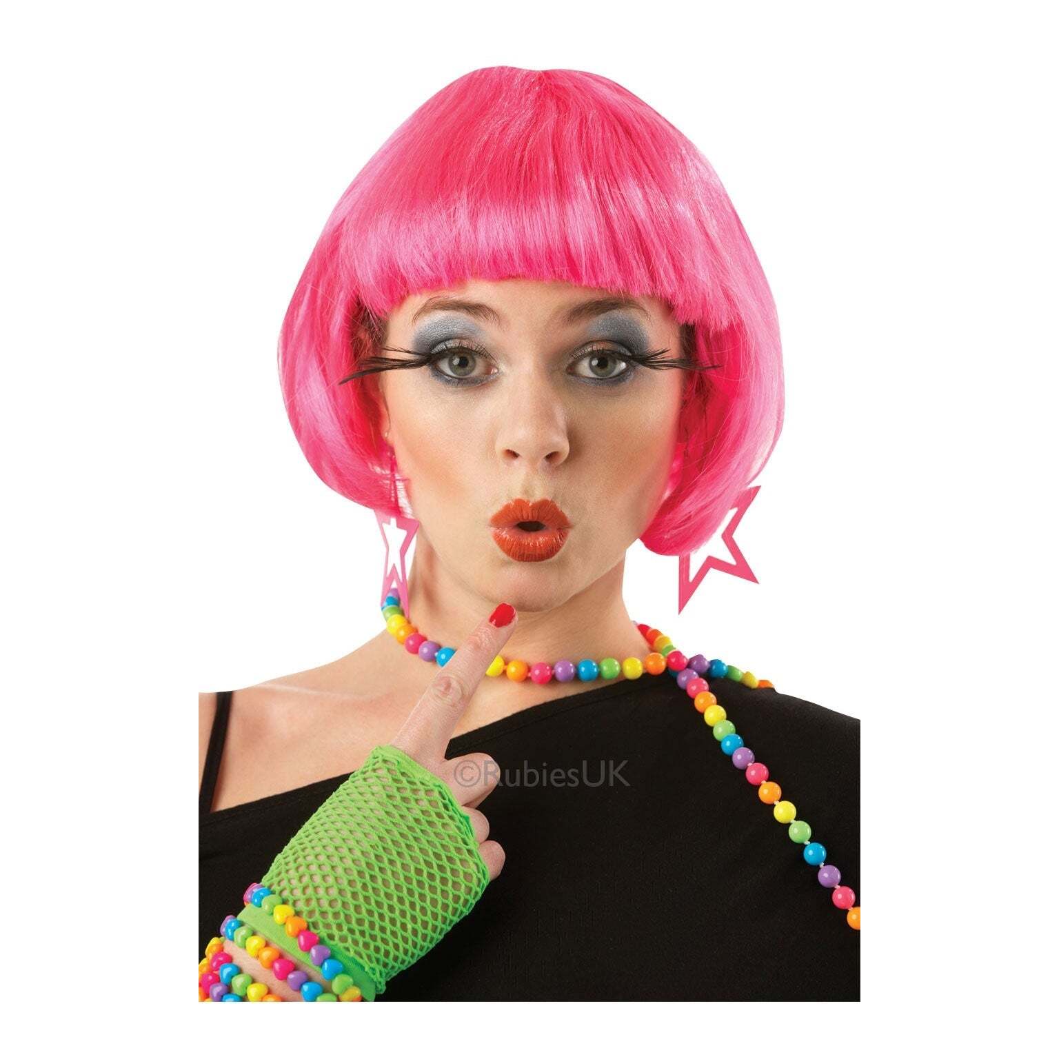 Super Model Wig Hot Pink 1