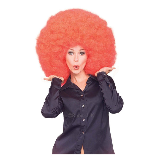 Red Oversize Afro Clown Wig 1