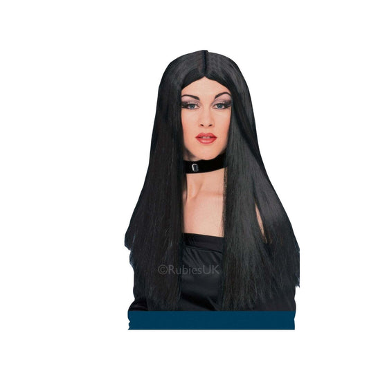 Witch 60cm Long Black Wig Adult 1
