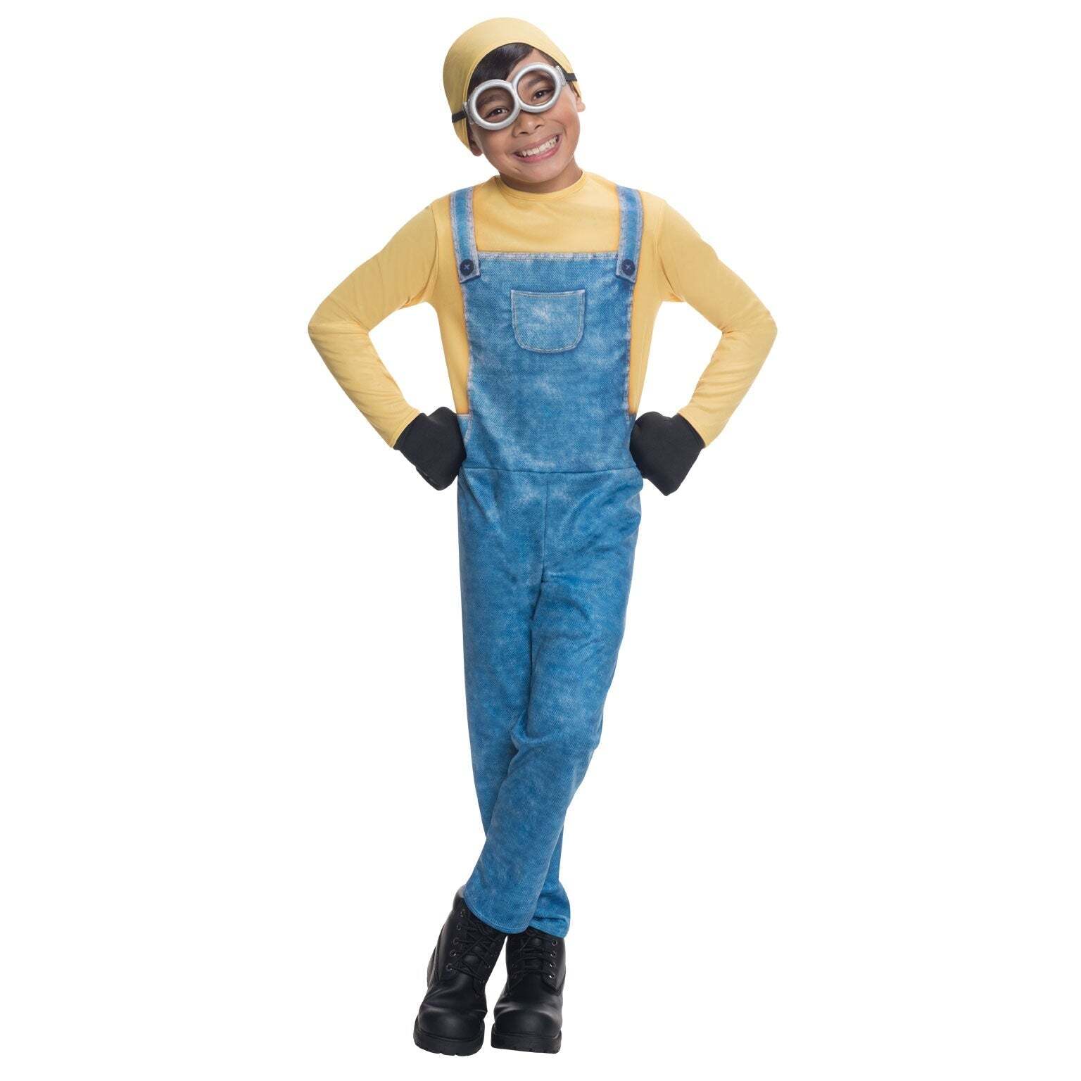 Minion Bob Kids Costume Jumpsuit Gloves Hat Googles 1