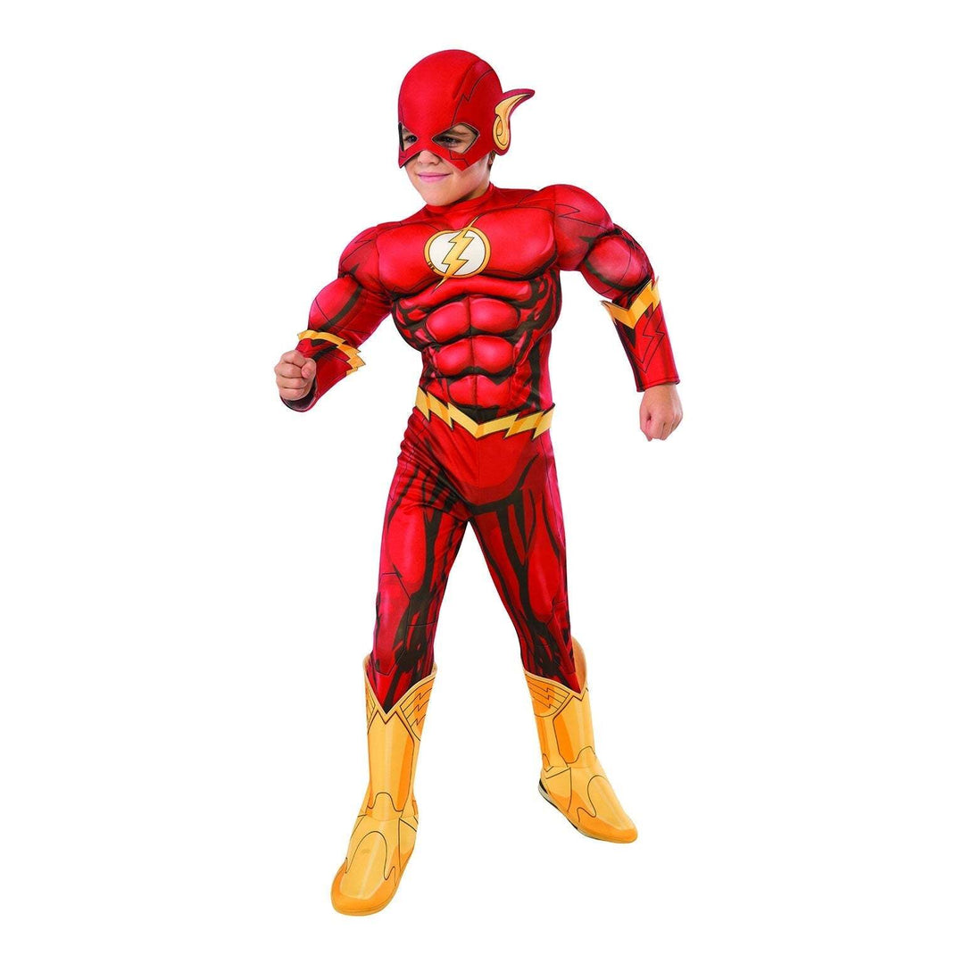 Flash Costume Photo Real Kids Deluxe Super Hero Suit 1