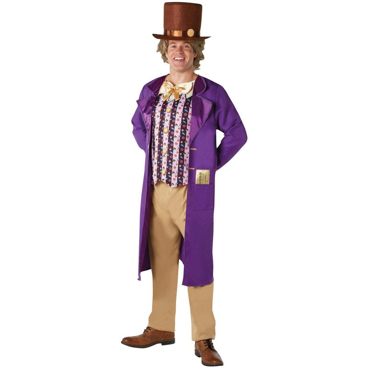 Willy Wonka Adult Costume with Top Hat 1