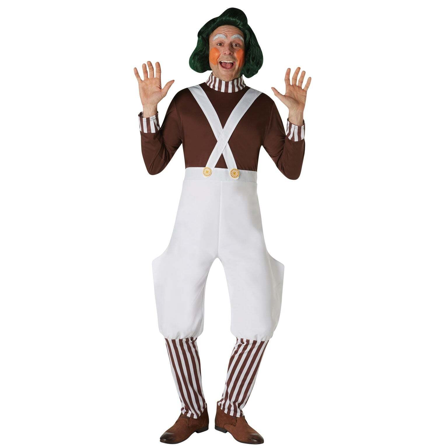Oompa Loompa Costume Adult Charlie and the Chocolate Factory Jumpsuit 1
